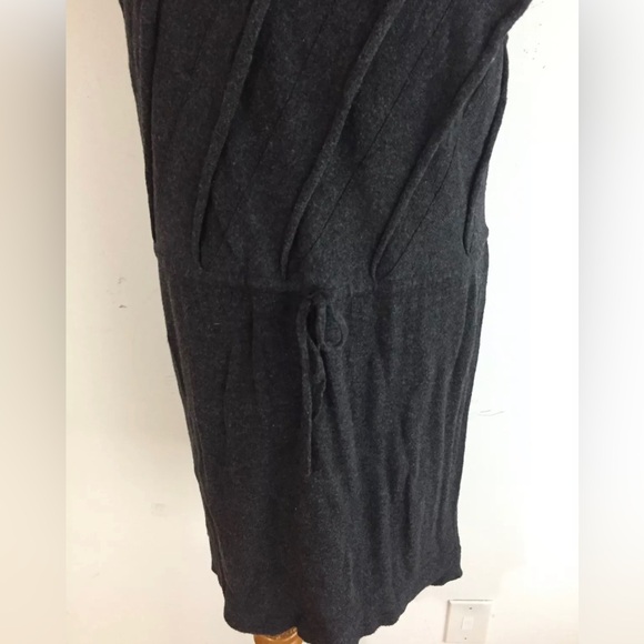 MAX STUDIO Cap Sleeve Drop Waist Knit Tunic Dress Gray Size L - Picture 2 of 8